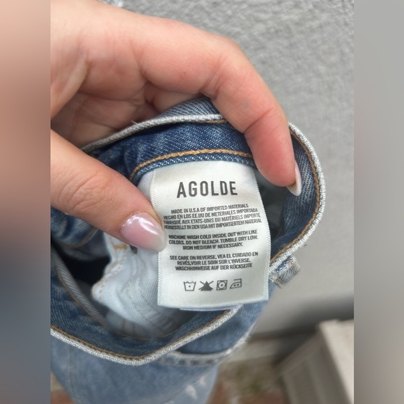 AGOLDE 90s Mid Rise Loose Fit Jean in Fall Out Size 25 High Rise Slouchy Baggy - Picture 9 of 11